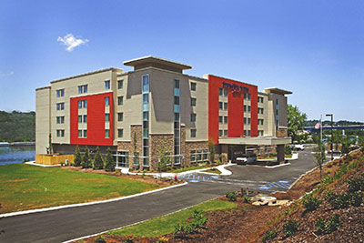 JDH Company built the roof for Springhill Suites, Chattanooga, Tennessee